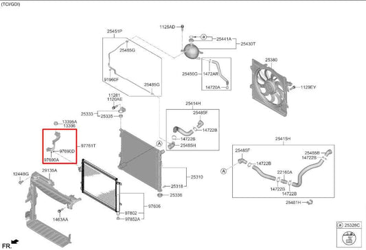2021-23 Kia Sorento X-Line SX Prestige 2.5L AC Conditioning Condenser Hose Tube - Alshned Auto Parts