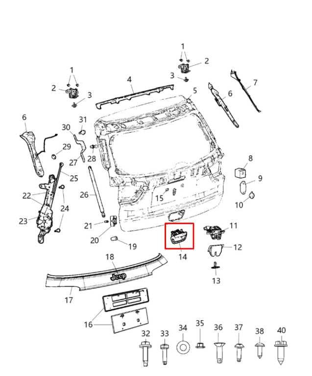 18-22 Jeep Compass Limited 2.4L Rear Liftgate Back Door Release Exterior Handle - Alshned Auto Parts