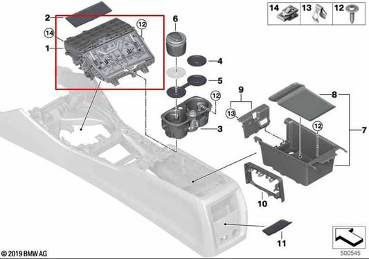2023-2025 BMW 430i Gran Coupe xDrive Center Console Storage Compartment Tray Box - Alshned Auto Parts