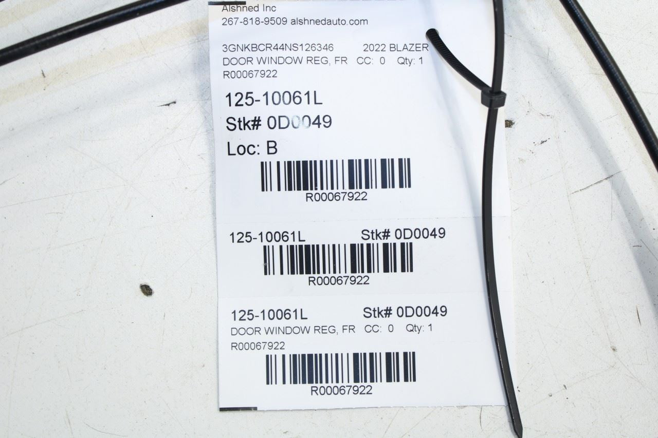 2019-24 Chevrolet Blazer 2LT Front Left Door Window Regulator w/ Motor 84782543 - Alshned Auto Parts