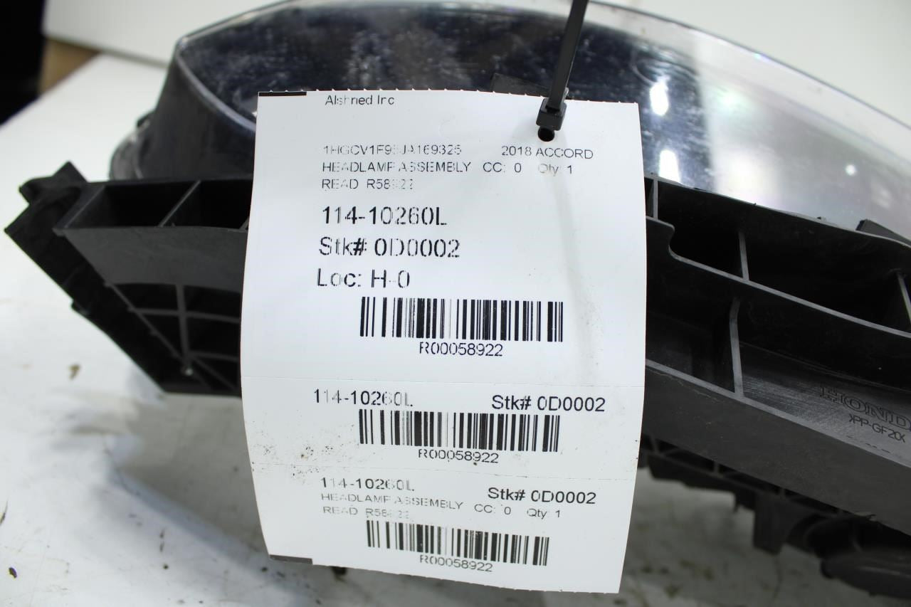 2018-2020 Honda Accord Front Left Driver Headlight Lamp 33150-TVA-A11 OEM *ReaD* - Alshned Auto Parts
