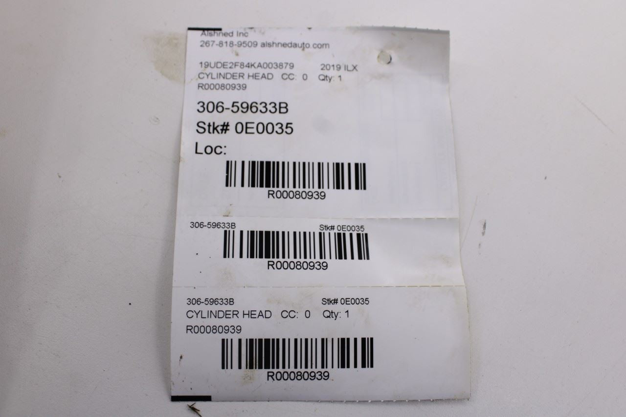 2016-2022 Acura ILX Technology A-Spec 2.4L Engine Cylinder Head Assembly 4K17