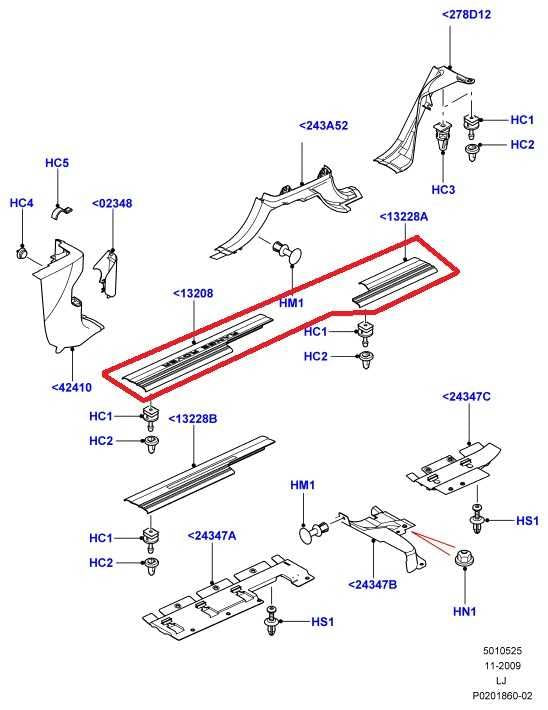 10-12 Land Rover Range Rover Front and Rear RH and LH Door Scuff Plate EAP501040 - Alshned Auto Parts