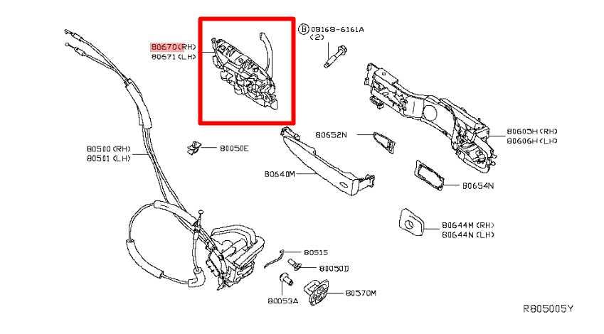 2013-2019 Nissan Sentra SV Rear Right Side Door Interior Handle 80670-3SG0C OEM - Alshned Auto Parts