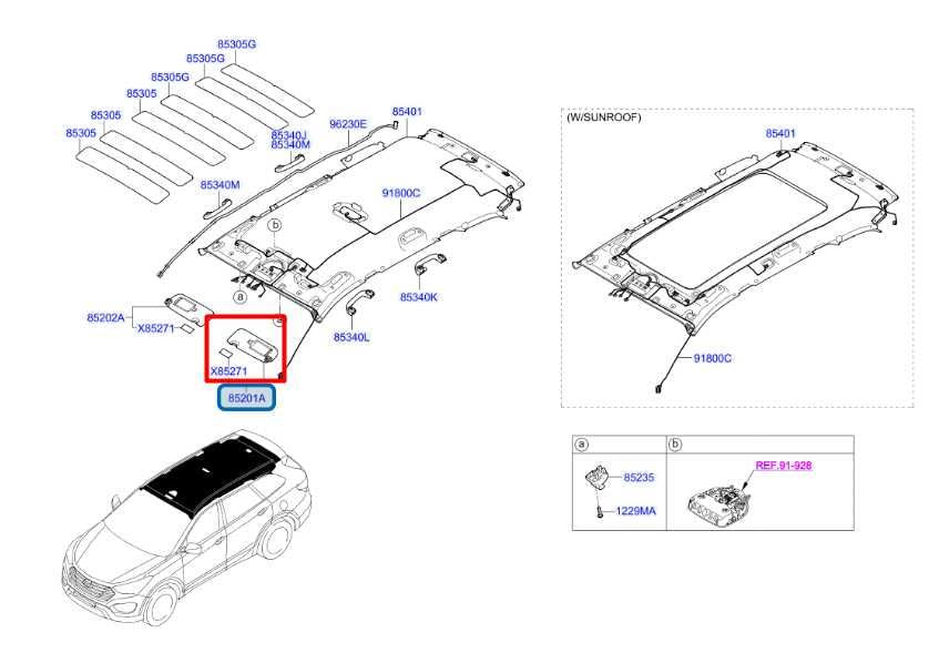 13-18 Hyundai Santa Fe S Front Left Side Sun Visor w/ Mirror 85210-B8100-OM OEM - Alshned Auto Parts