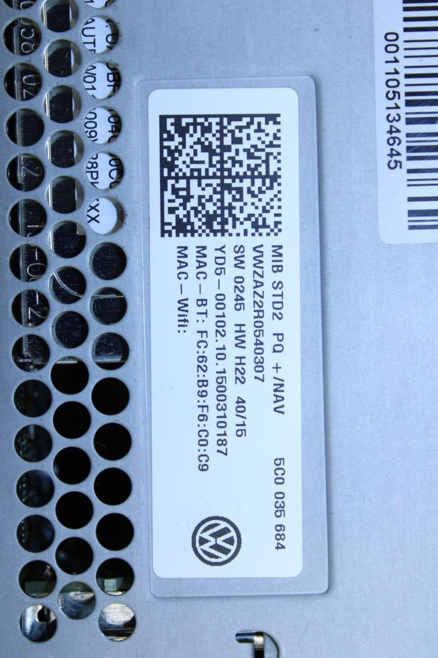 2016 Volkswagen Jetta Sport Radio Navigation Receiver w/ Display 5C0-035-684 - Alshned Auto Parts