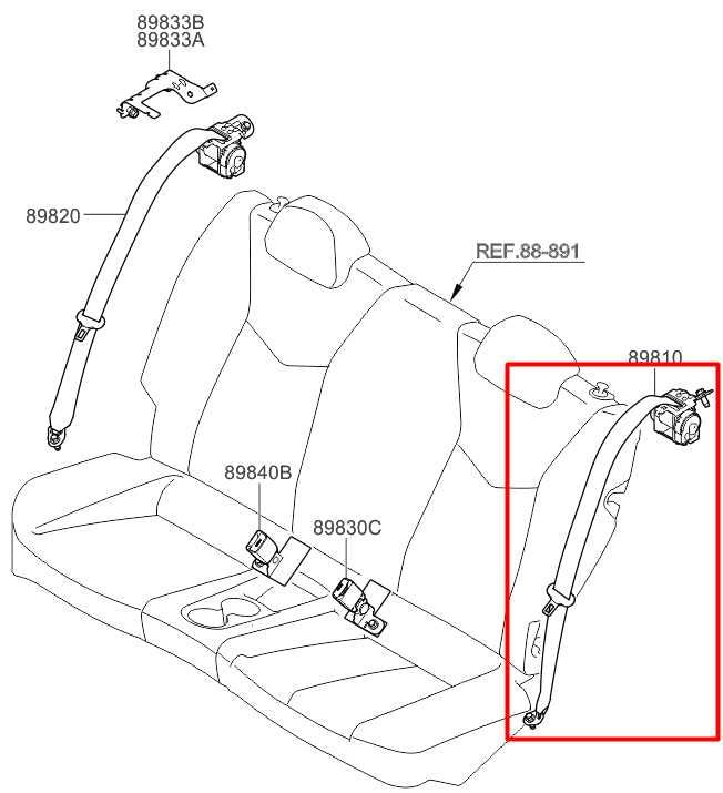 2011-17 Hyundai Veloster Turbo Rear Driver Left Side 2nd Row Seat Belt Retractor - Alshned Auto Parts