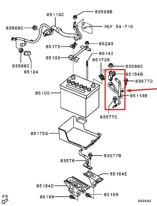 2011-25 Mitsubishi Outlander Sport SE Negative Battery Cable Wire Harness *ReaD* - Alshned Auto Parts
