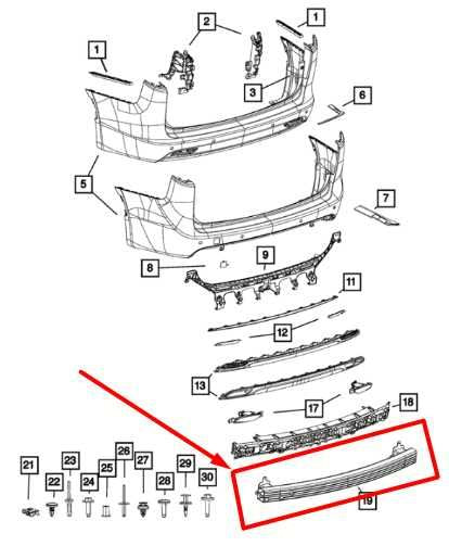 2017-2024 Chrysler Pacifica Rear Bumper Reinforcement Impact Bar 68227673AB OEM - Alshned Auto Parts