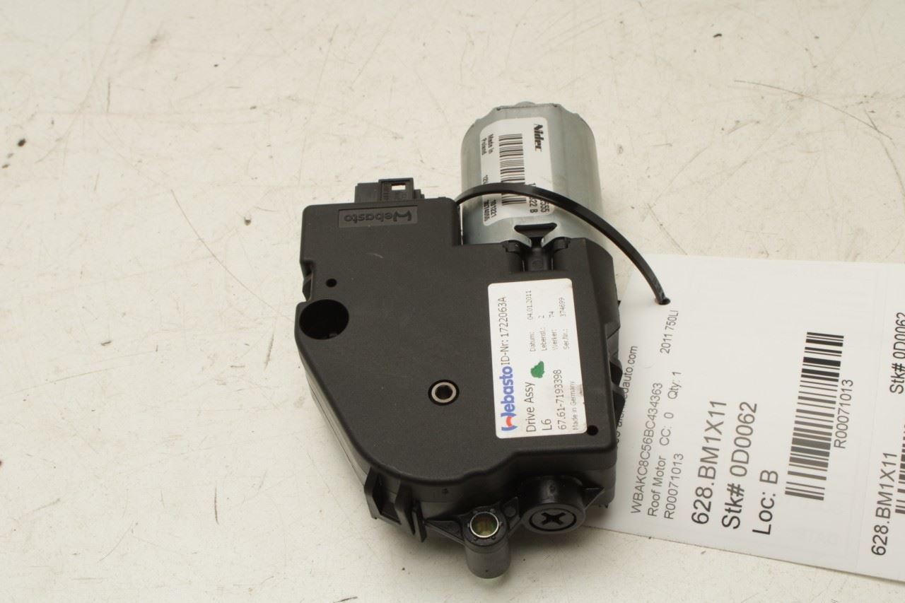 2010-2015 BMW 750Li xDrive Sunroof Sun Roof Motor 67617316535 OEM - Alshned Auto Parts
