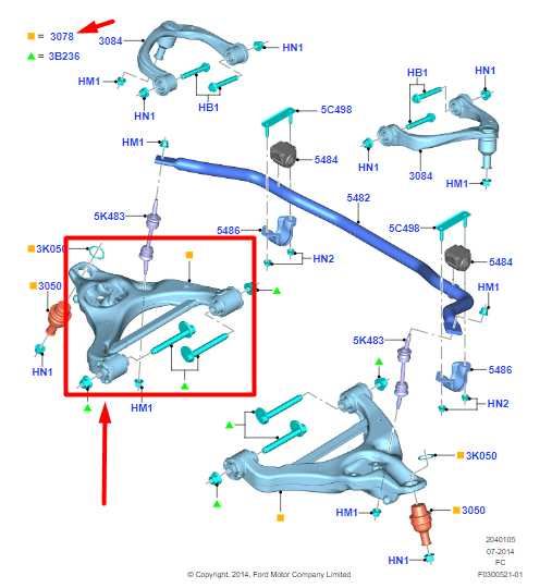 2015-2020 Ford F150 FR Right Side Suspension Lower Control Arm FL3Z-3078-C OEM - Alshned Auto Parts