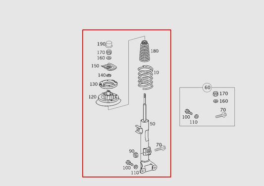 06-09 Mercedes-Benz CLK 350 3.5L RWD Front Left Driver Side Shock Strut Absorber - Alshned Auto Parts