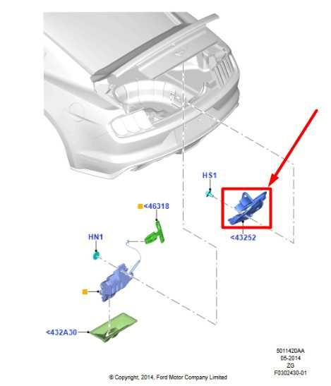 2011-2024 Ford Mustang Trunk Deck Lid Striker Door Lock AH6Z-5443252-A OEM - Alshned Auto Parts