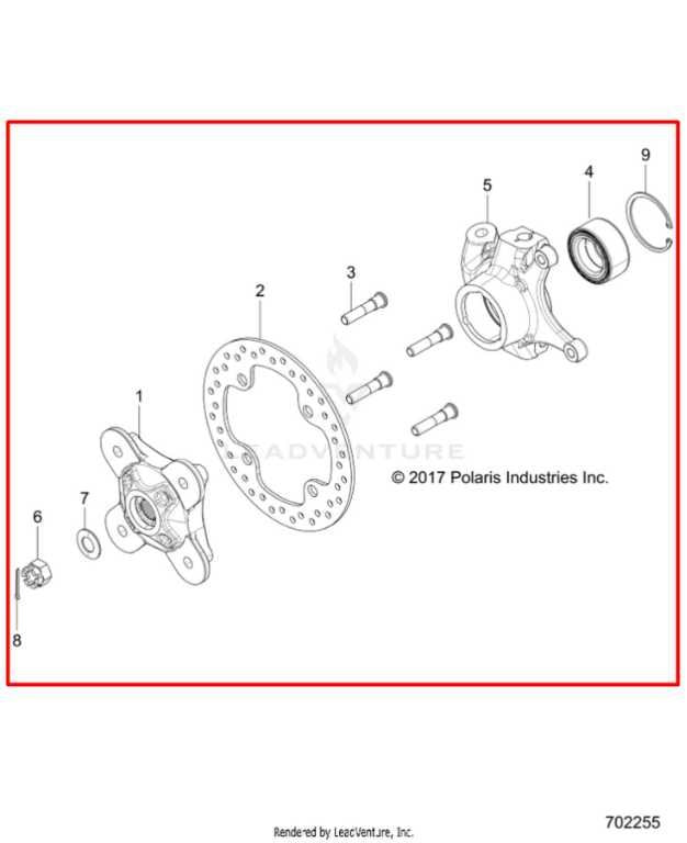 2015-23 Polaris RZR XP 1000 Front Left Side Spindle Knuckle Hub w/ Brake Caliper - Alshned Auto Parts