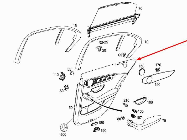 15-16 Mercedes-Benz C300 Rear Right Side Door Trim Panel 2057304601659H15 *ReaD* - Alshned Auto Parts