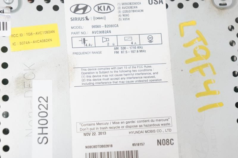 2014-2016 Kia Soul GPS Navigation Radio Receiver w/ SD Map 96560-B2080CA OEM - Alshned Auto Parts