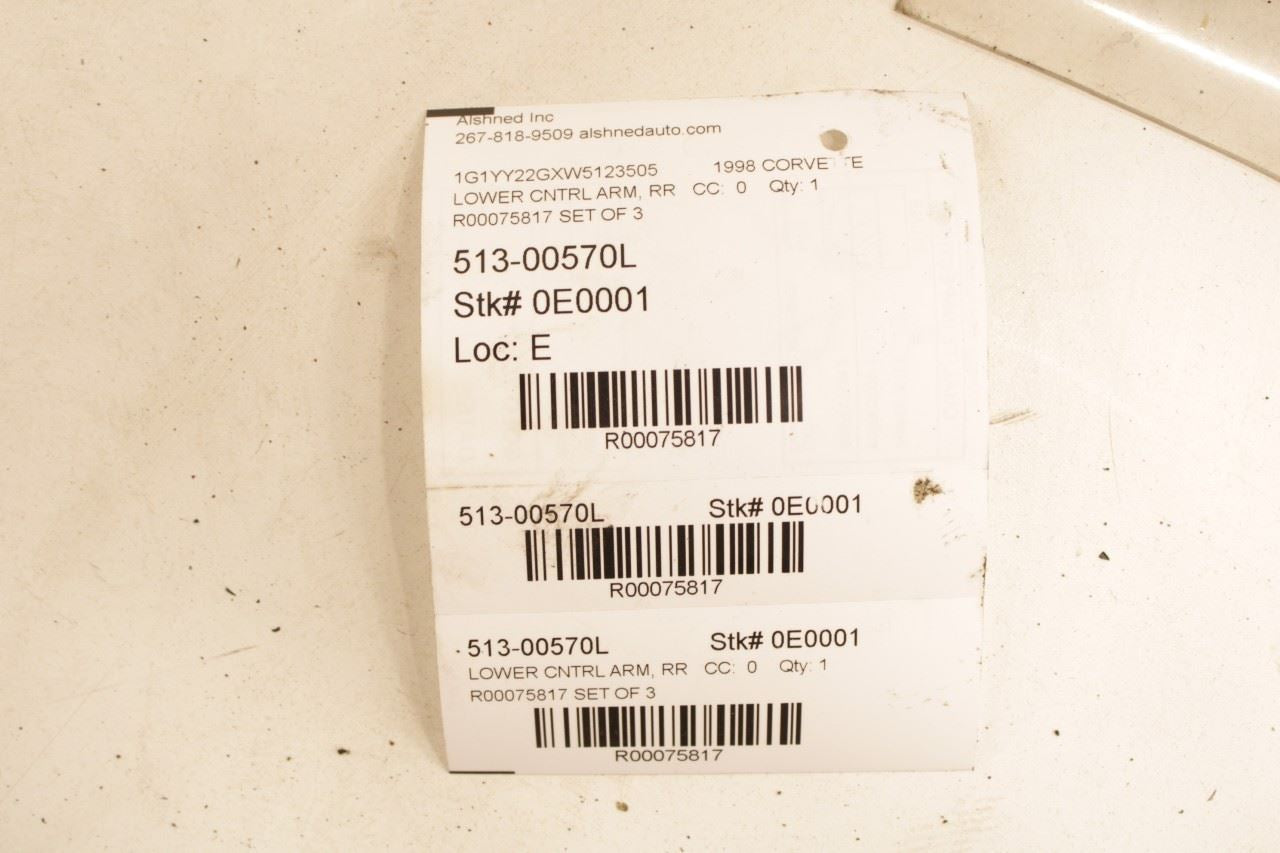 1997-2004 Chevrolet Corvette RWD Rear Suspension Left Side Control Arm Set of 3 - Alshned Auto Parts