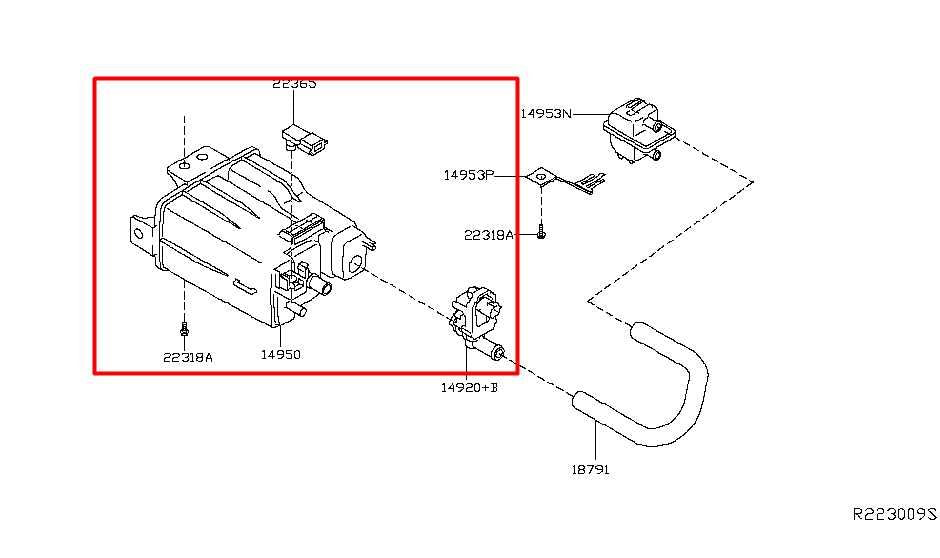 15-20 Nissan Pathfinder 3.5L Fuel Vapor Evaporator Emission Canister 14950-7Y000 - Alshned Auto Parts