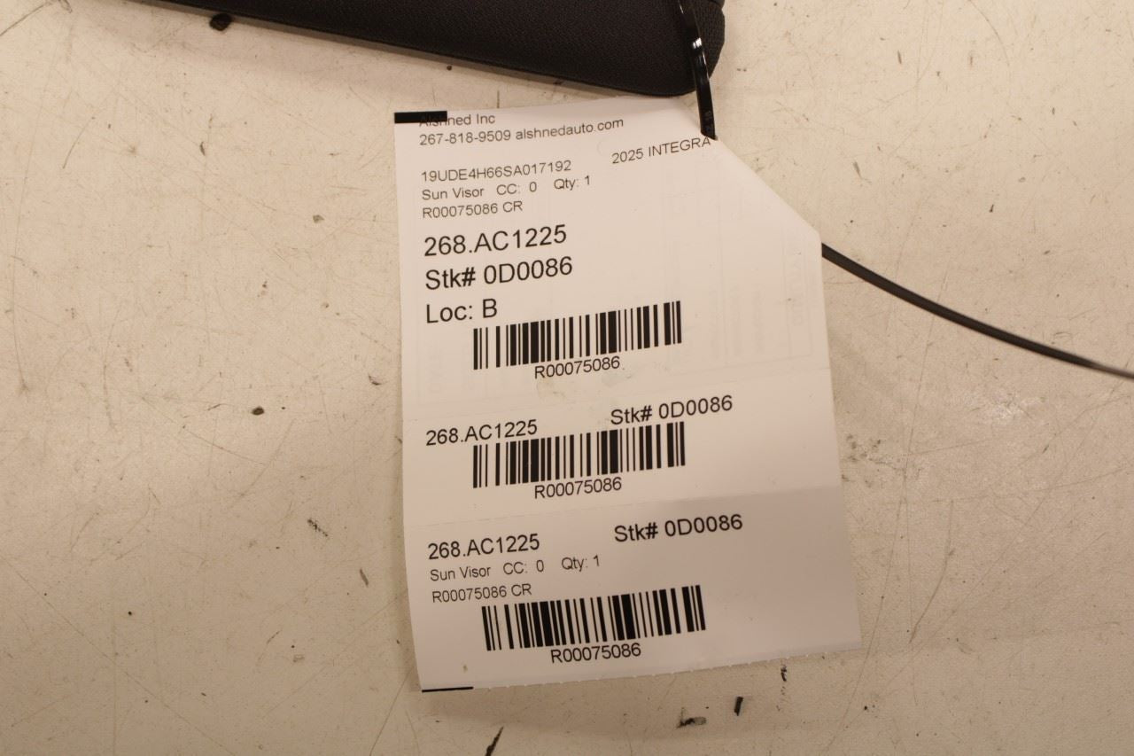 23-25 Acura Integra A-Spec Front LH Side Sun Visor w/ Illuminated Mirror *ReaD* - Alshned Auto Parts