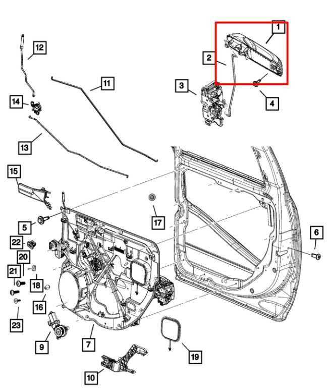 13-15 Ram 1500 Laramie Crew Cab 5.7L Rear Door Driver Left Side Exterior Handle - Alshned Auto Parts