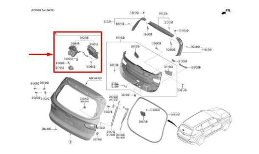 2019-2023 Hyundai Santa Fe Limited RR Trunk Lid Lock Latch Actuator 81800-S1100 - Alshned Auto Parts