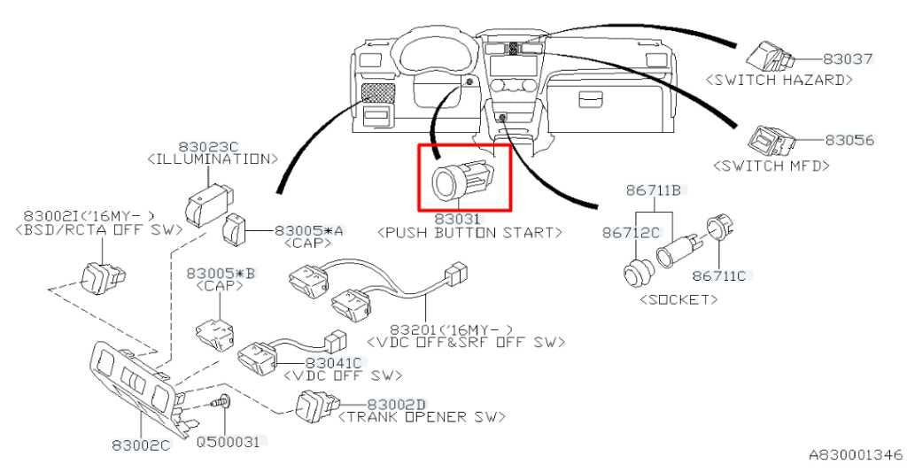 2019-2021 Subaru WRX Premium 2.0L AWD Engine Start Stop Ignition Switch Button - Alshned Auto Parts