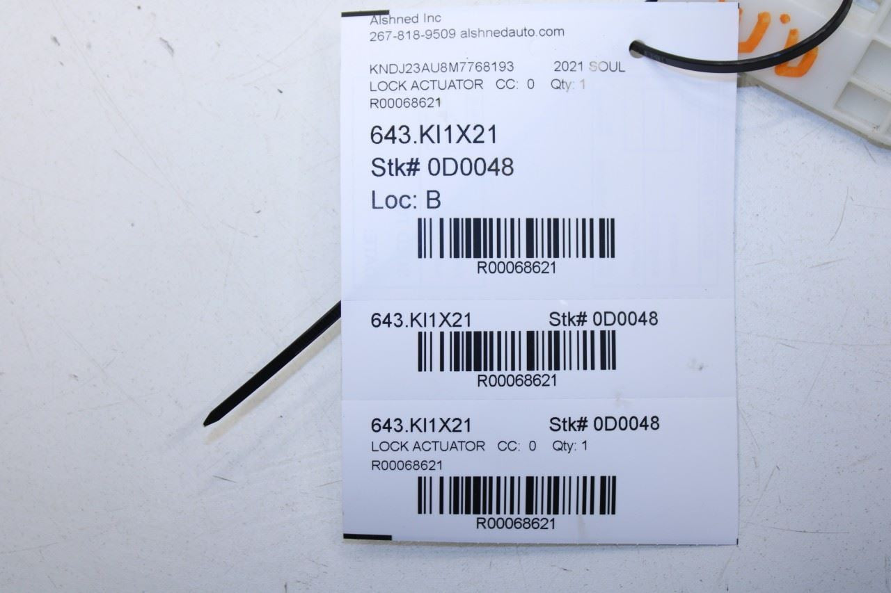 2020-2025 KIA Soul LX Front Right Side Door Lock Latch Actuator 81320-K0010 OEM - Alshned Auto Parts