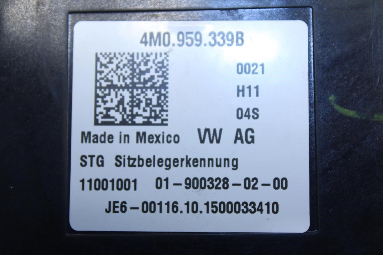 15-16 Volkswagen Jetta FR RH Seat Occupant Detection Sensor Module 4M0-959-339-B - Alshned Auto Parts