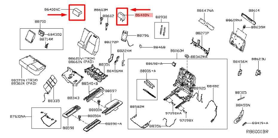 17-20 Nissan Pathfinder RR Center RH & LH 2nd Row Seat Headrest 86430-9PG0A - Alshned Auto Parts