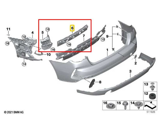 2023-25 BMW 430i xDrive Rear Bumper RH LH Upper Corner Support Mount Bracket Set - Alshned Auto Parts