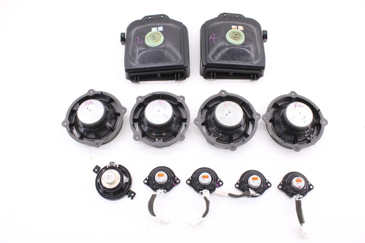 18-23 Kia Stinger GT2 Harman Front Rear Doors Dash Audio Speaker Sub Woofer Set - Alshned Auto Parts
