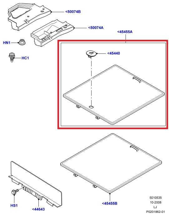 10-12 Land Rover Range Rover HSE Rear Trunk Cargo Cover Panel Trim EAF000021SUN1