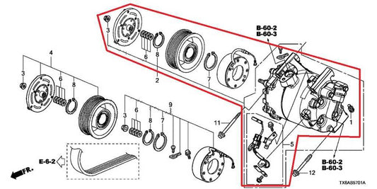 19-22 Acura ILX Technology A-Spec 2.4L Air Conditioning Compressor 38810-R4H-A01 - Alshned Auto Parts