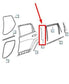 2014-2023 Jeep Cherokee Rear Right Door B-Pillar Applique Molding 68102576AA OEM - Alshned Auto Parts