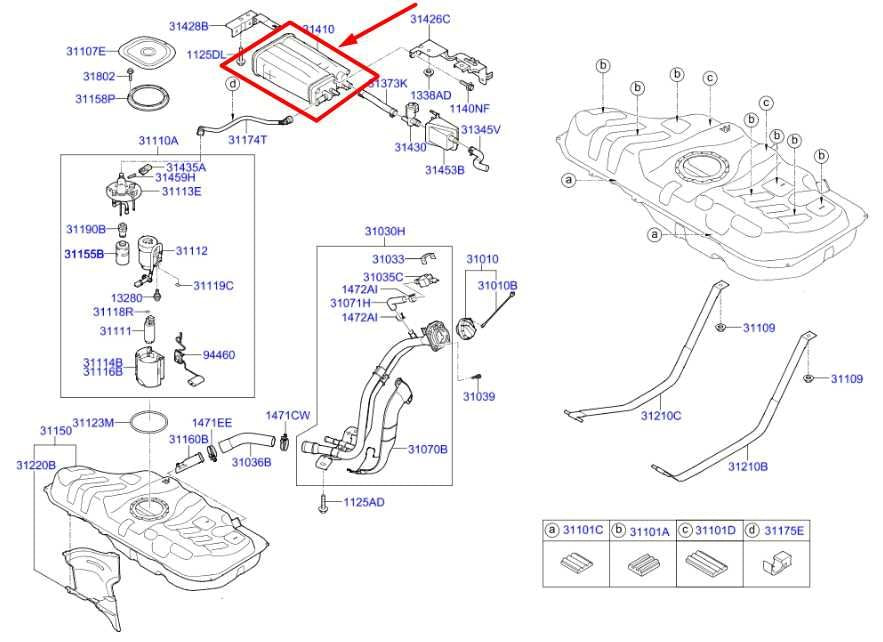 11-17 Hyundai Veloster 1.6L Fuel Vapor Evaporator Emission Canister 31410-2V500 - Alshned Auto Parts
