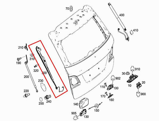 12-15 Mercedes-Benz ML350 Rear Liftgate Lid RH and LH Side Anti Pinch Sensor Set - Alshned Auto Parts