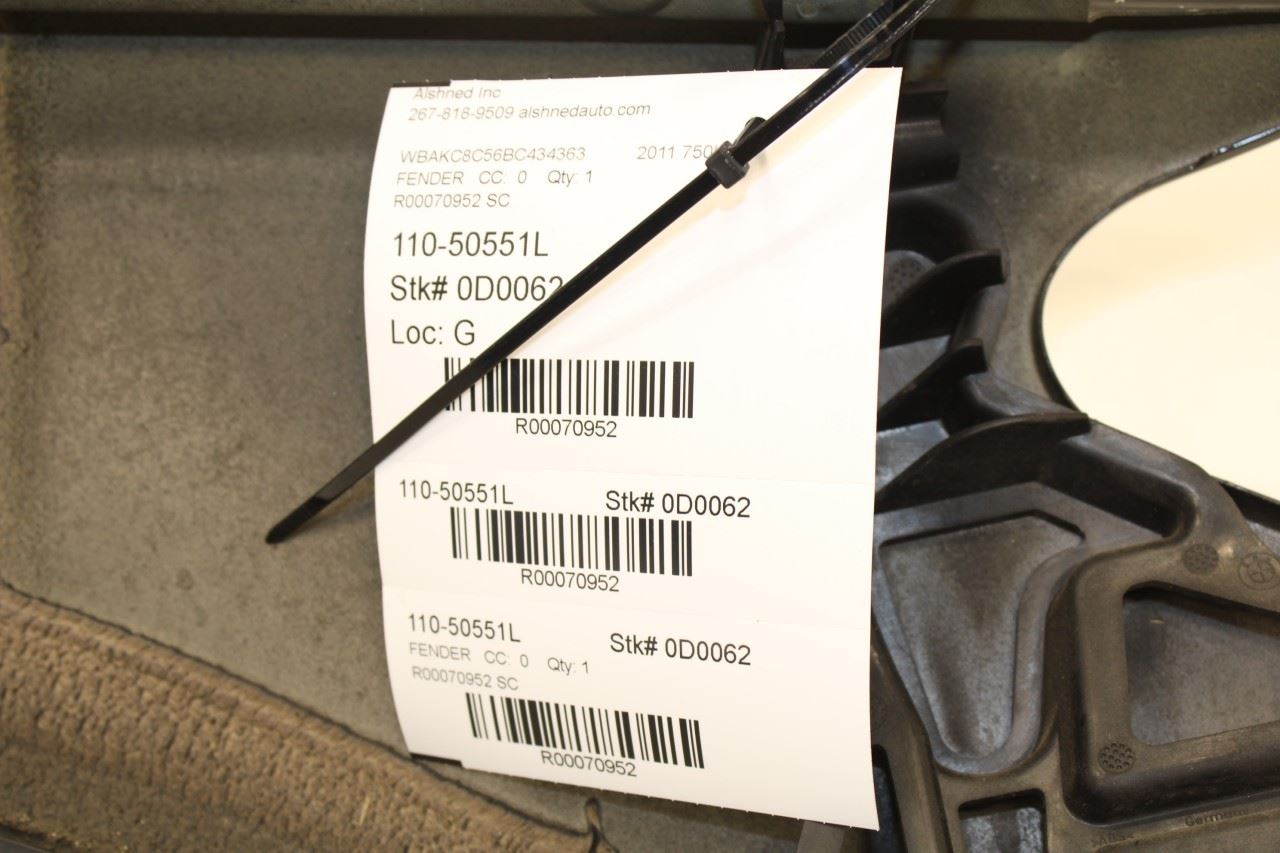 2010-2015 BMW 750Li xDrive Front Left Driver Side Fender Panel 41007261461 OEM - Alshned Auto Parts