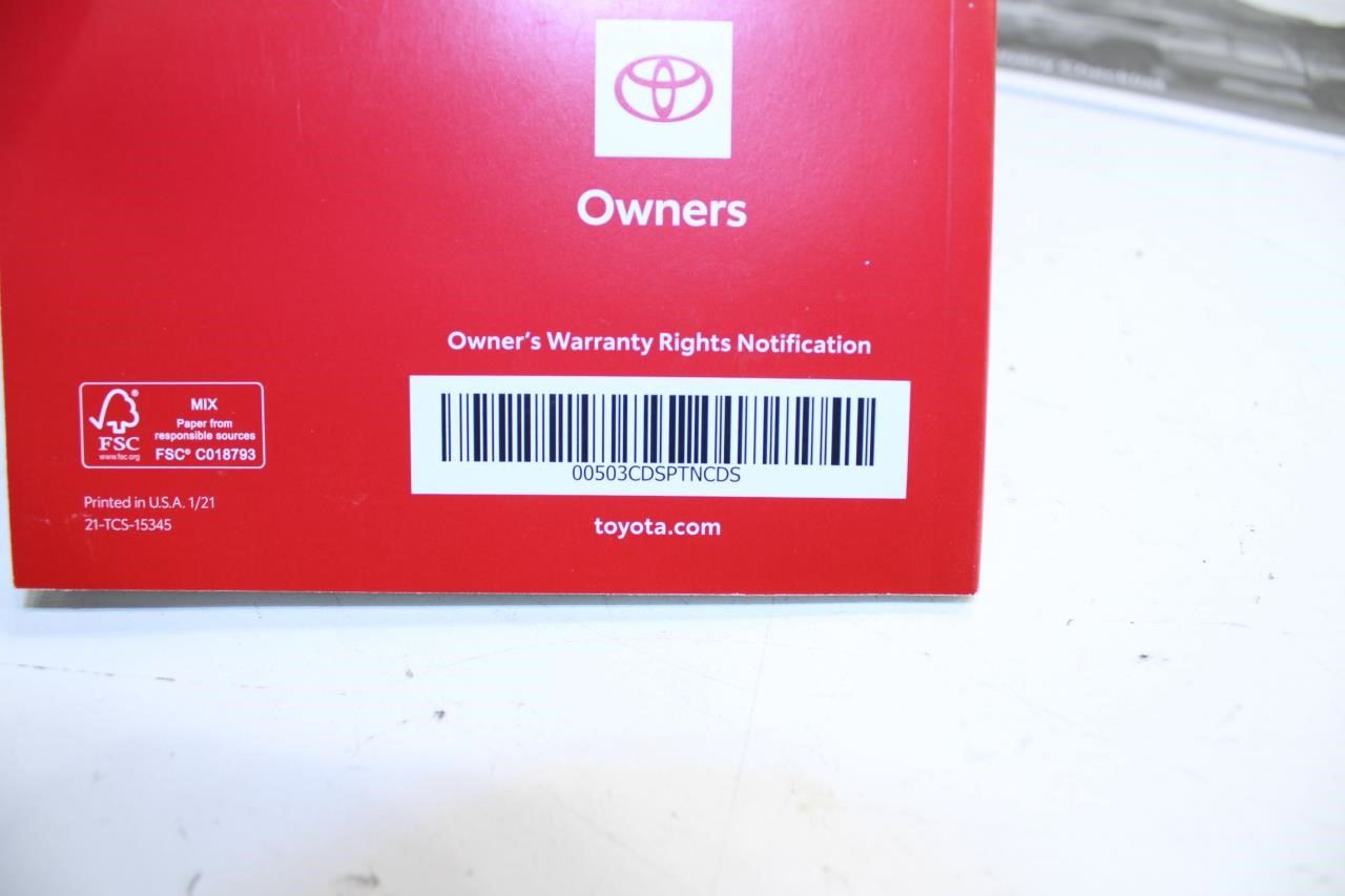 2021 Toyota Tacoma Owners Manual Set with Case OM04029U 01999-04029 OEM - Alshned Auto Parts