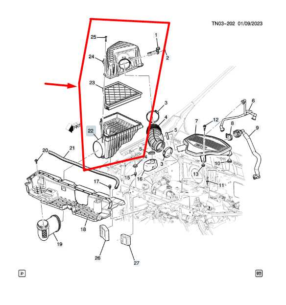 17-23 GMC Acadia SLT-1 3.6L Air Intake Cleaner w/ Mass Air Flow Sensor 85135947 - Alshned Auto Parts