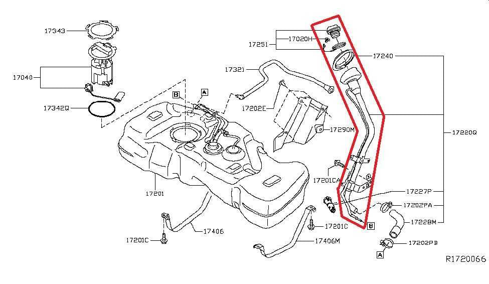 2015-2019 Nissan Sentra SV 1.8L Fuel Filler Neck Hose Tube Pipe 17220-4AF1A OEM1