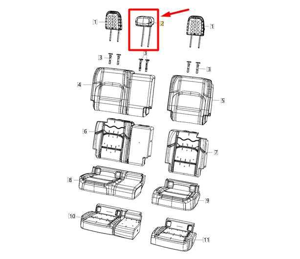 2020-2024 Jeep Gladiator Rear Center Seat Headrest Cloth 6KJ22TX7AB OEM - Alshned Auto Parts