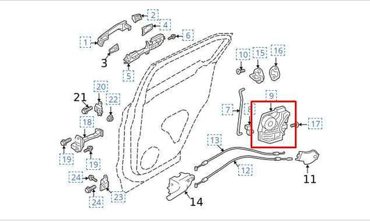 2018-25 Mitsubishi Eclipse Cross ES Rear Right Door Lock Latch Actuator 5745A396 - Alshned Auto Parts