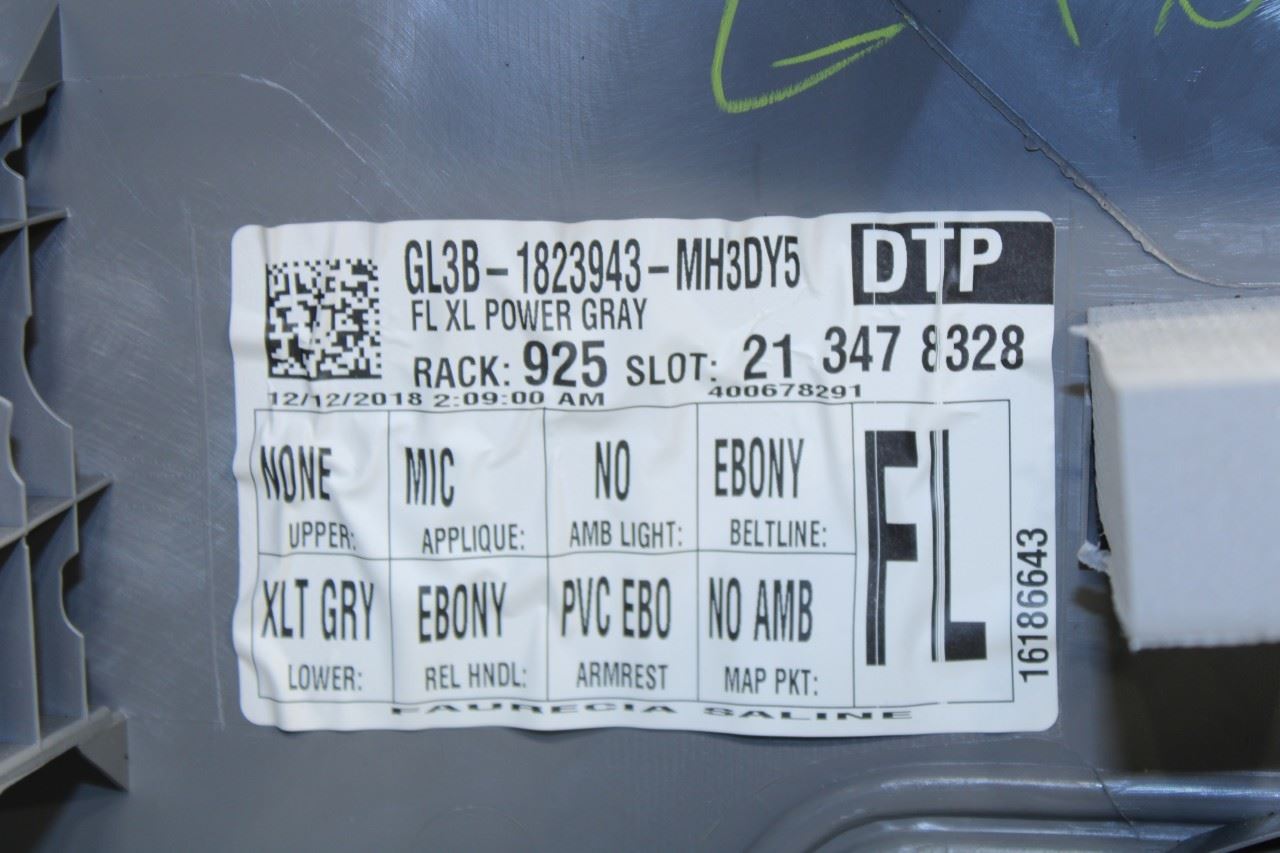 2015-2020 Ford F150 XL Super Cab Front Left Door Trim Panel GL3B-1823943-MH OEM - Alshned Auto Parts