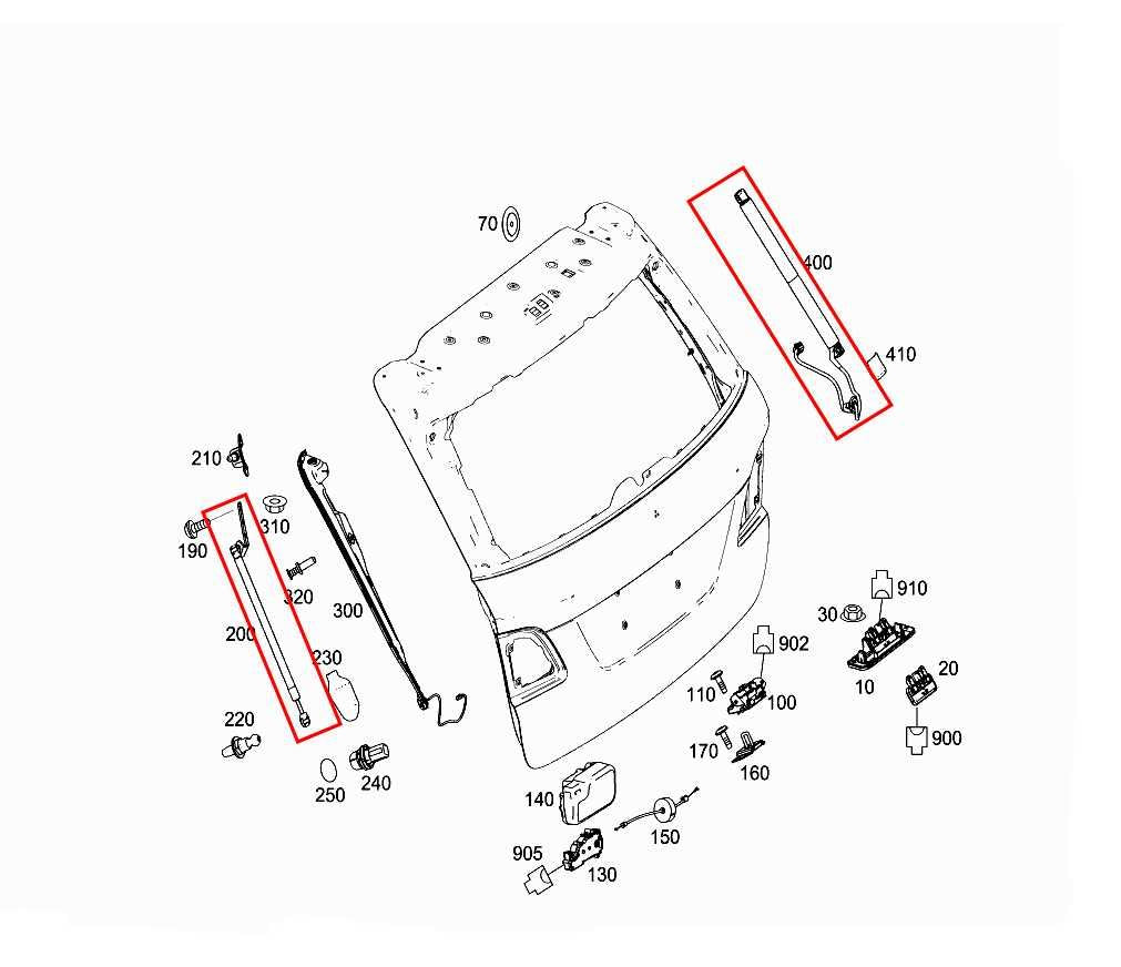 12-15 Mercedes-Benz ML350 Rear RH and LH Liftgate Power Lift Cylinder Strut Set - Alshned Auto Parts