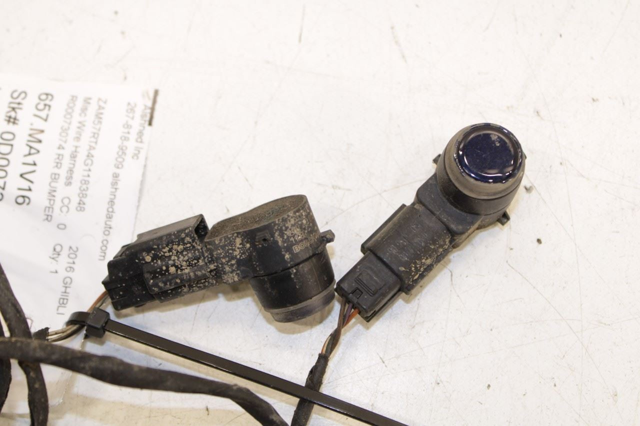 2014-16 Maserati Ghibli S Q4 Rear Bumper Wire Harness w/ Park Sensors 670033240 - Alshned Auto Parts