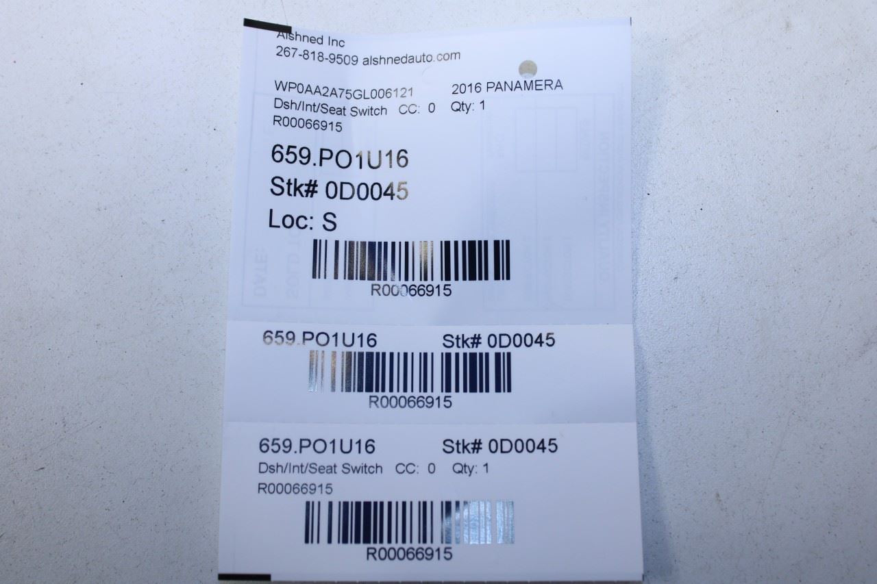 11-16 Porsche Panamera 4 3.6L Dashboard Driver LH Side Headlight Control Switch - Alshned Auto Parts