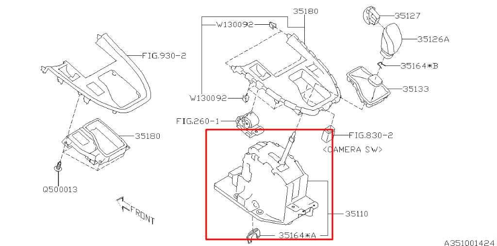 2020-21 Subaru Outback Automatic Transmission Gear Shifter Lever 35110AN00A OEM1