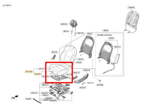 2019-23 Kia Stinger GT1 Front Left Side Seat Lower Cushion Bottom 88150J5000 OEM - Alshned Auto Parts