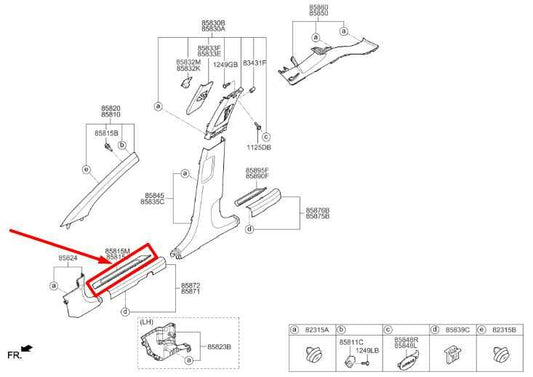2016-2021 Hyundai Tucson Value Front Left Door Sill Scuff Kick Plate Trim Panel - Alshned Auto Parts