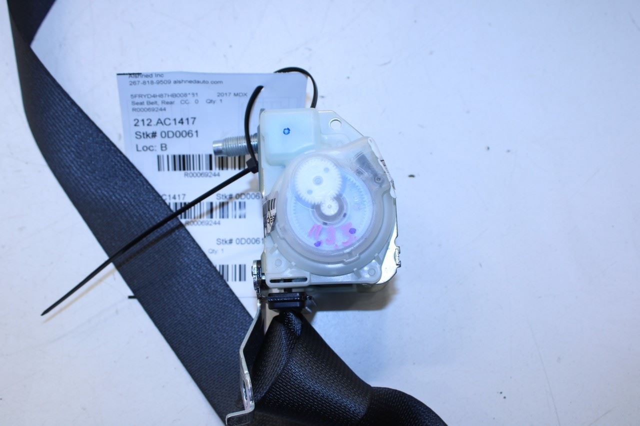 2014-20 Acura MDX Advance Rear Passenger Right Side 3rd Row Seat Belt Retractor - Alshned Auto Parts
